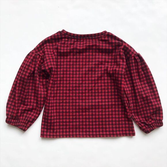 Old Navy black/red gingham top EUC XS(5T) - Picture 5 of 5
